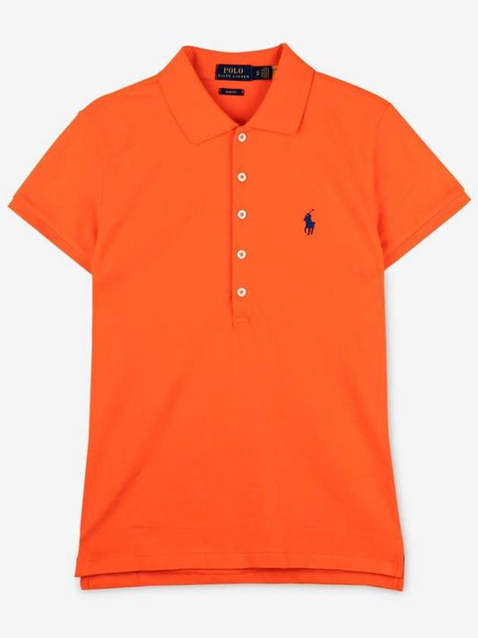 Polo women s pony embroidery logo orange collar 211870245 032 - RALPH LAUREN - BALAAN 1