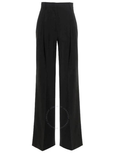 High Waist Wool Wide Pants Black - BURBERRY - BALAAN 2