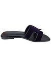 Oran Velvet Violet Slippers 37 H232156Z - HERMES - BALAAN 3