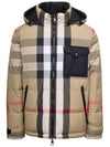 Check Reversible Hooded Padding Beige - BURBERRY - BALAAN 1