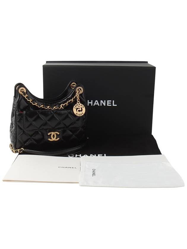 AS4323 Patent Pocket Chain Hobo Bag Small 34281Y - CHANEL - BALAAN 8