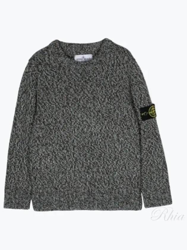 Kids Patch Wool Sweatshirt Grey - STONE ISLAND - BALAAN 2