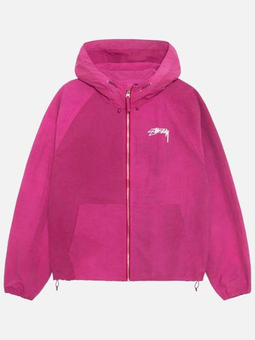 Women s Windbreaker Wave Dye Beach Shell Jacket Berry - STUSSY - BALAAN 1