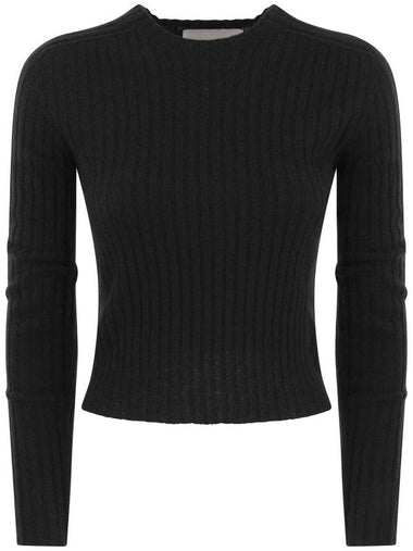 LULU - Ribbed cropped cashmere knitwear - VANISE - BALAAN 1