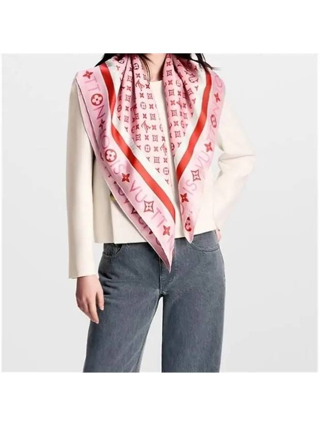 Monogram Infinity Square 90 Scarf Pink - LOUIS VUITTON - BALAAN 6