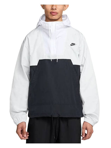 Club Marina Anorak White Black - NIKE - BALAAN 1