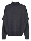 Big Heart Logo Wool Knit Turtleneck Grey - AMI - BALAAN 3