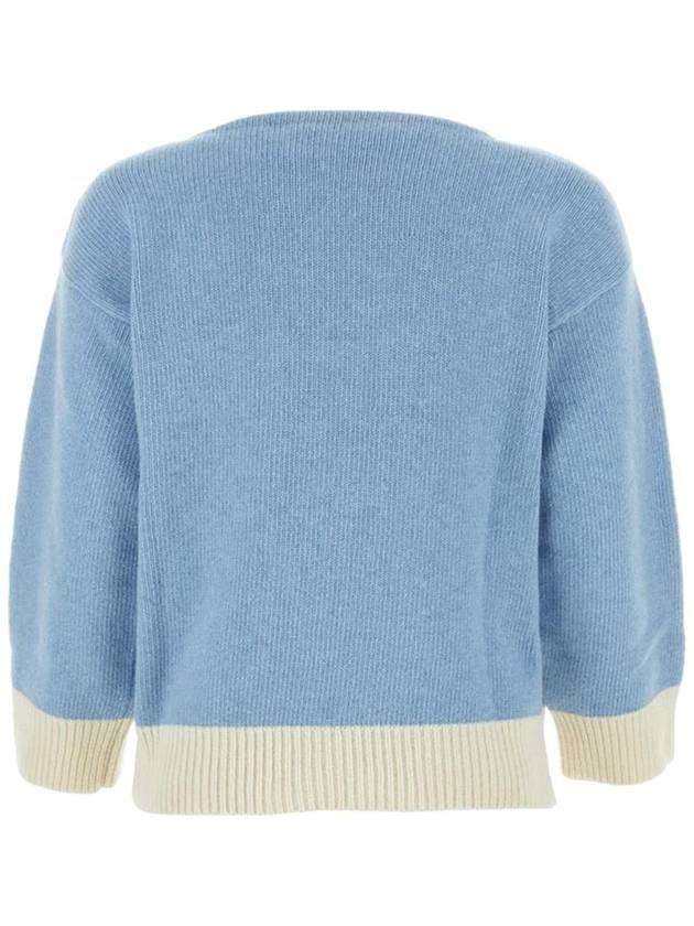 Logo Wool Knit Top Blue - MARNI - BALAAN 3