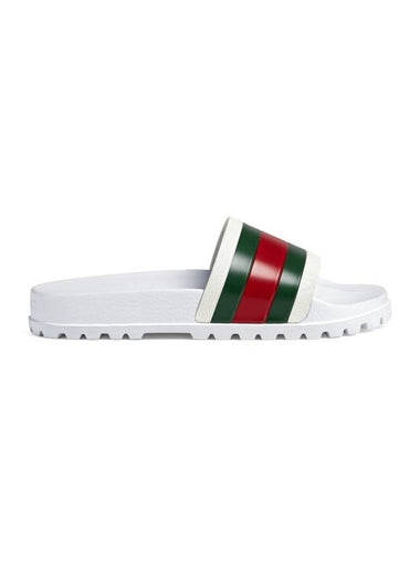 Web Slippers White - GUCCI - BALAAN 1