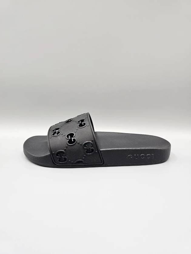 Rubber GG Slippers Black - GUCCI - BALAAN 5