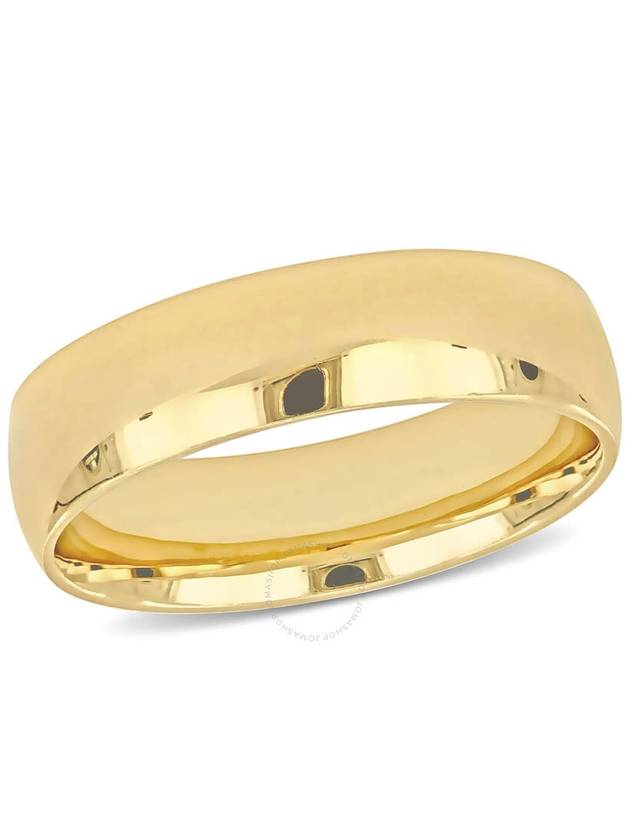 AMOUR Men's 6mm Finish Wedding Band In 14K Yellow Gold - AMOUR - BALAAN 1