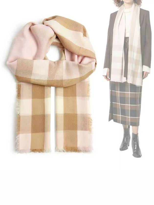 Check Cashmere Scarf Light Pink - BURBERRY - BALAAN 2