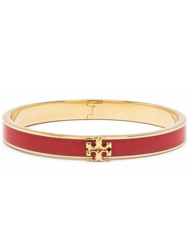 Kira Enamel Bangle Bracelet Gold Brilliant Red - TORY BURCH - BALAAN 1