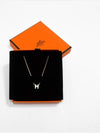 Mini Pop H Pendant Rose Gold & Blanc - HERMES - BALAAN 6