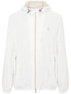 Embroidered Logo Zip-up Hoodie White - BRUNELLO CUCINELLI - BALAAN 2