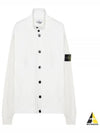 Badge Button Knit Cardigan White - STONE ISLAND - BALAAN 2