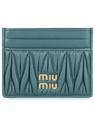 Materasse Nappa Leather Card Wallet Lagoon Blue - MIU MIU - BALAAN 2