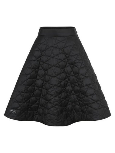 Isidore Logo Quilted A Line Skirt Black - DUVETICA - BALAAN 1