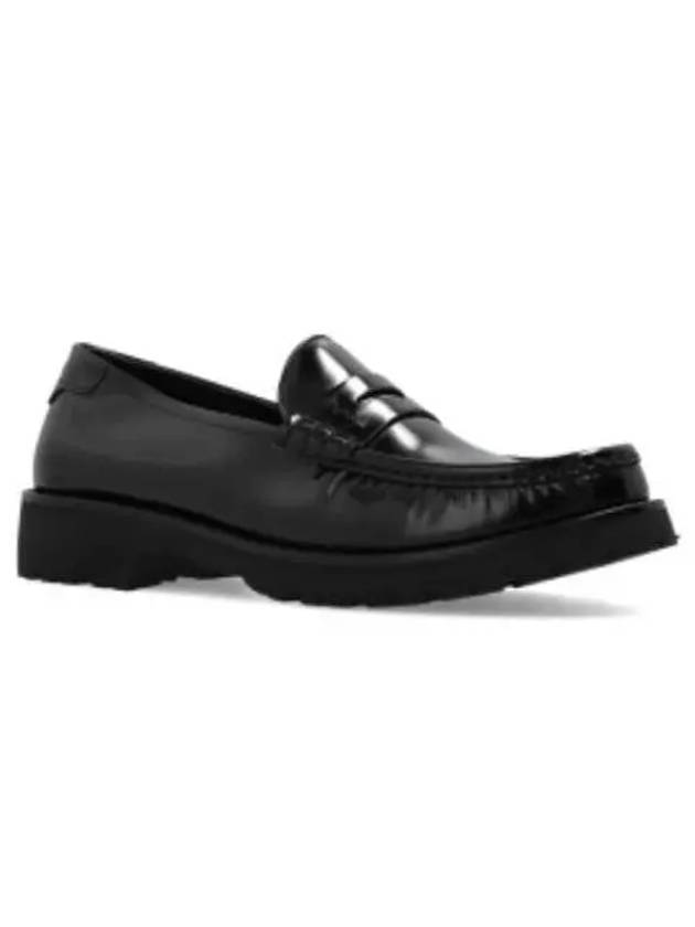 Monogram Leather Loafers Black - SAINT LAURENT - BALAAN 2