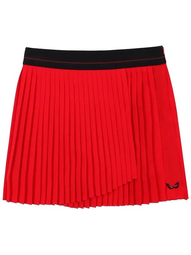 Golf wear pleated design golf culotte RED - WHITEBALL - BALAAN 4