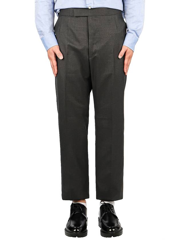 Super 120S Twill Classic Backstrap Trouser Pants Dark Grey - THOM BROWNE - BALAAN 2