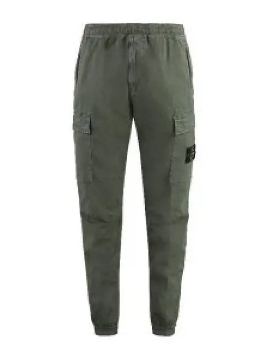 Stretch Cotton Cargo Straight Pants Green - STONE ISLAND - BALAAN 2