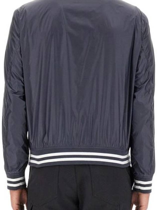 Nylon Varsity Bomber Jacket Navy - THEORY - BALAAN 3