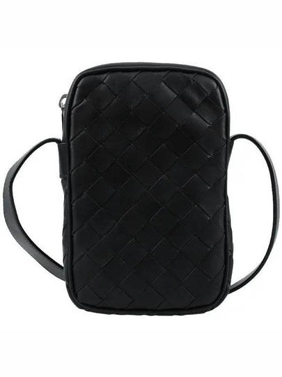 Intrecciato Rectangle Mini Cross Bag Black - BOTTEGA VENETA - BALAAN 2