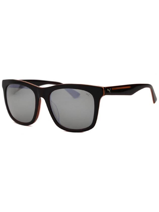 PU0088SK 004 Square Horn Rim Over Asian Fit Mirror Sunglasses - PUMA - BALAAN 1