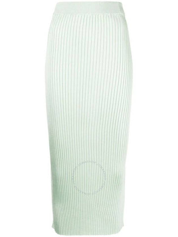 Jil Sander Ladies Apple Ribbed-Knit Midi Skirt, Brand Size 36 (US Size 6) - JIL SANDER - BALAAN 1