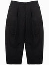 Pintuck Black Women's Linen Wide Pants DB3001CAYO 900 - RVR LARDINI - BALAAN 1