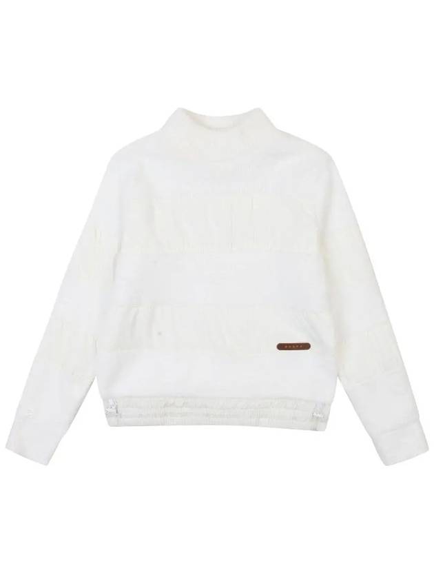 Woven patch windproof knit sweater OF2502LBWHITE - ONOFF - BALAAN 2