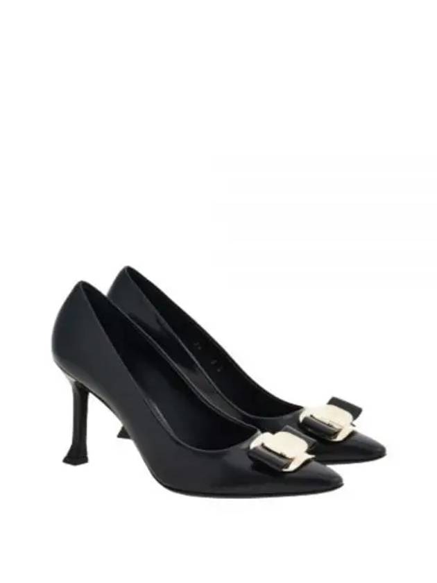 New Vara Plate Pumps Heel Black - SALVATORE FERRAGAMO - BALAAN 2