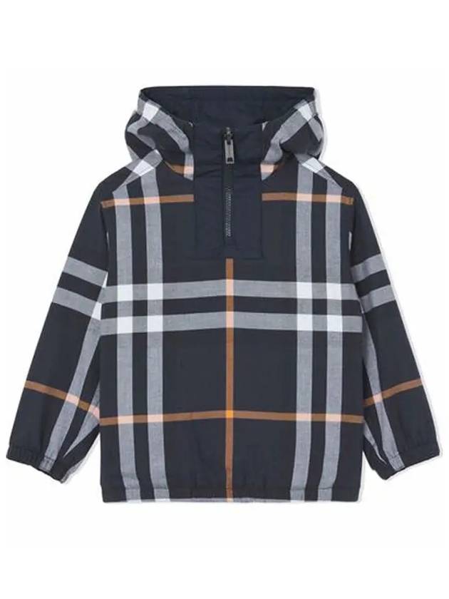 Kids Reversible Logo Hooded Jacket Navy 8047892 - BURBERRY - BALAAN 4