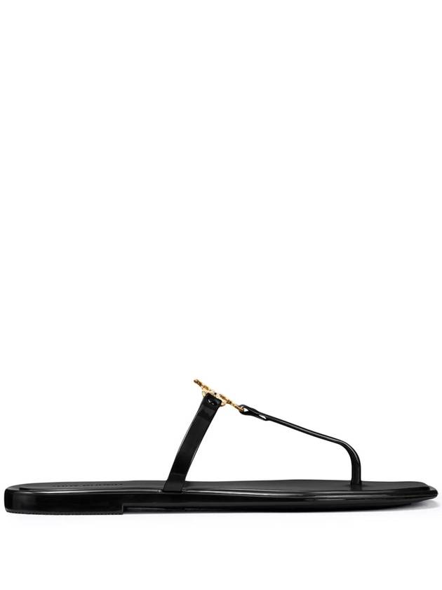 Roxanne Jelly Logo Flip Flops Black - TORY BURCH - BALAAN 2