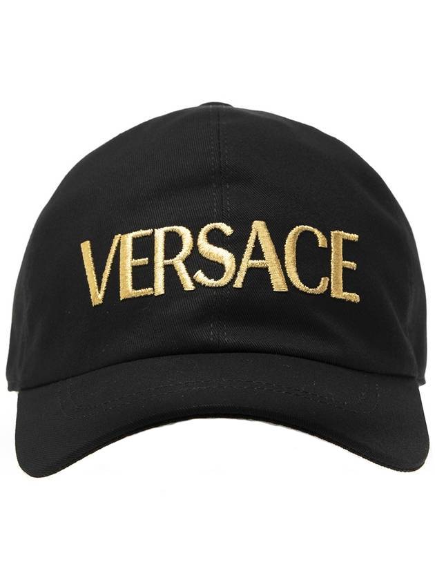 Embroidered Logo Ball Cap Black - VERSACE - BALAAN 1