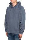 Men's Garment Dyed OLD Treatment Cotton Hoodie Blue - STONE ISLAND - BALAAN 3