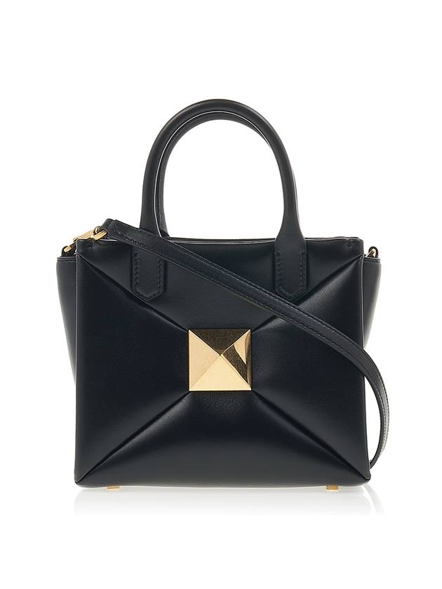 Small One-Stud Tote Bag Black - VALENTINO - BALAAN 2