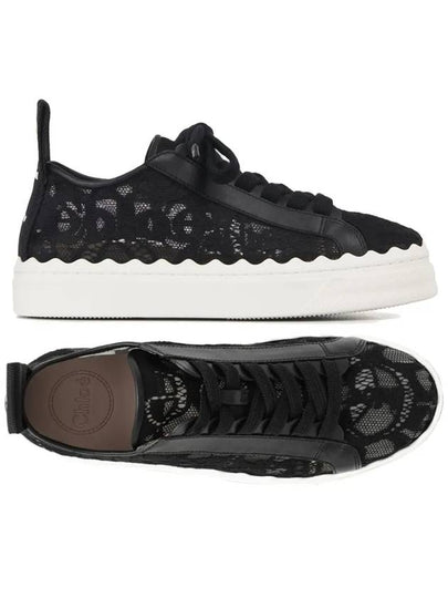 Lauren Lace Low Top Sneakers Black - CHLOE - BALAAN 2