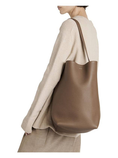 N/S Park Large Leather Tote Bag Dark Taupe - THE ROW - BALAAN 2