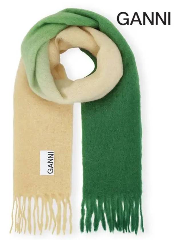 Gradient Fringe Mohair Muffler - GANNI - BALAAN 3