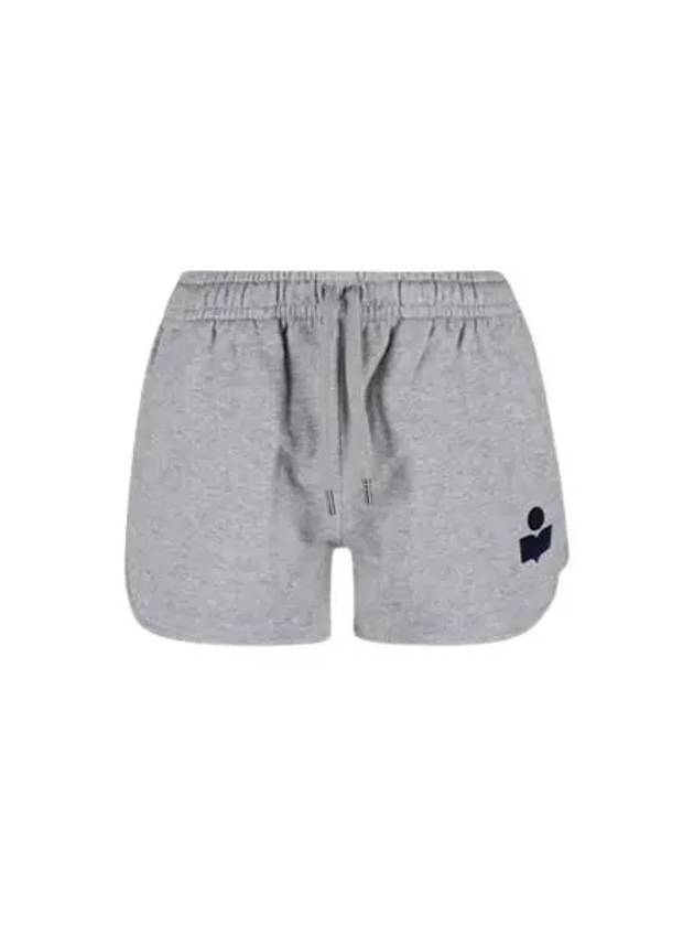 Mifa Logo Print Cotton Shorts Dark Grey - ISABEL MARANT - BALAAN 2