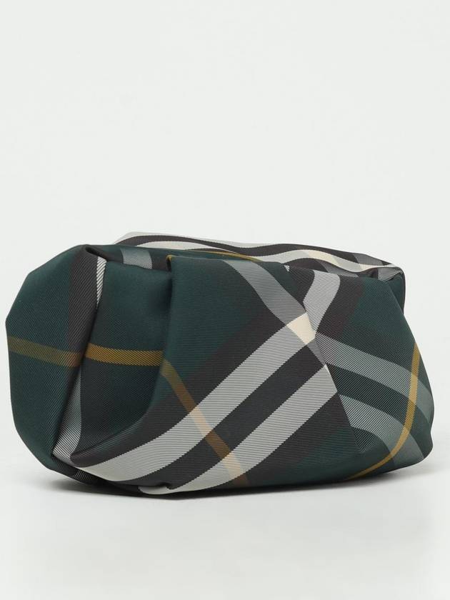 Logo Check Clutch Bag Green - BURBERRY - BALAAN 4