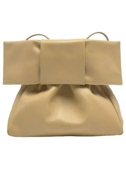 Bow Ribbon Medium Leather Shoulder Bag Golden Granola - JIL SANDER - BALAAN 2