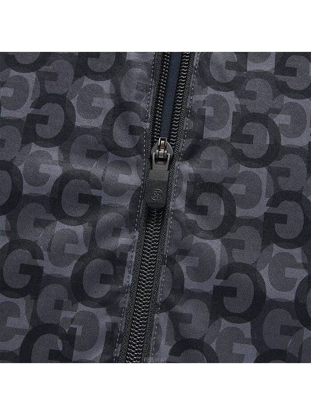 Allover Logo Print Quarter Zipper Jacket Black - G/FORE - BALAAN 6