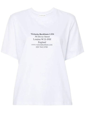 Victoria Beckham Address Print T-Shirt Clothing - VICTORIA BECKHAM - BALAAN 1