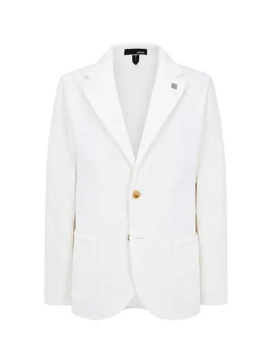 Weekend popup 10% coupon 3 24 Nocheat lapel textured knit jacket white 271272 - RVR LARDINI - BALAAN 1