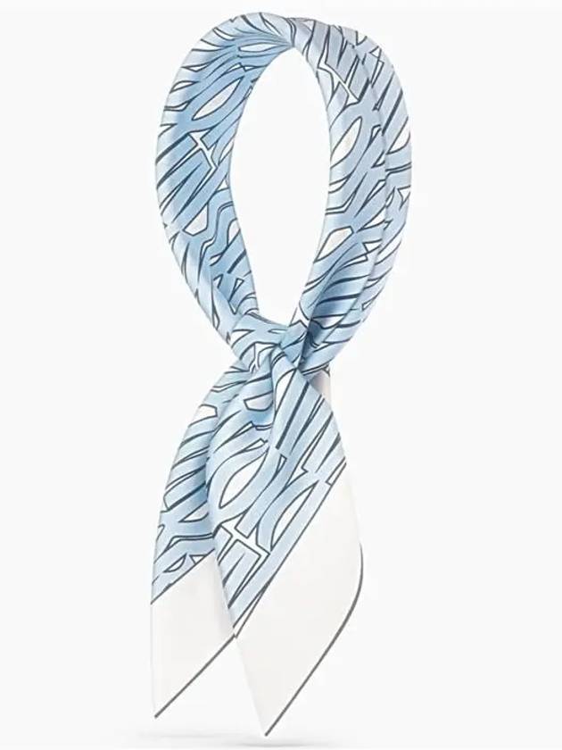 Miss Dior All Over 90 Square Silk Scarf White Pale Blue - DIOR - BALAAN 4