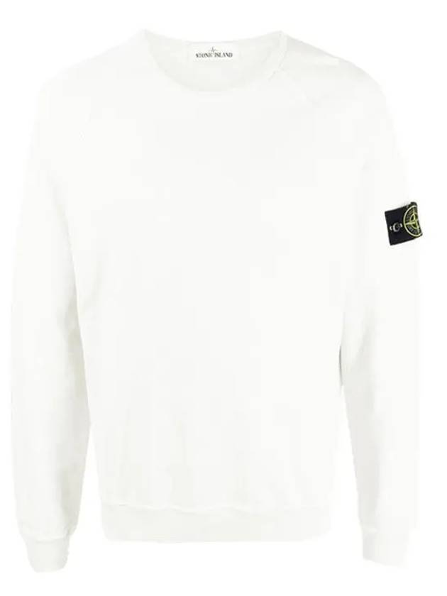 Wappen Patch Round Sweatshirt White - STONE ISLAND - BALAAN 2