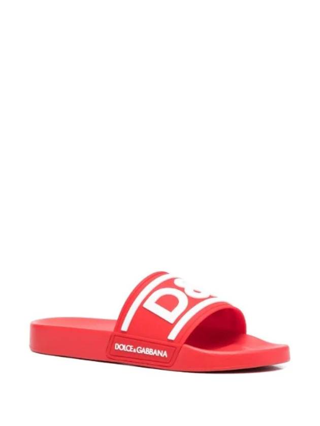 DG Logo Rubber Slippers Red - DOLCE&GABBANA - BALAAN 3